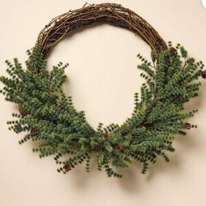 22" Asymmetrical Pine with Pinecone Wreath - Hearth & Hand™ with Magnolia